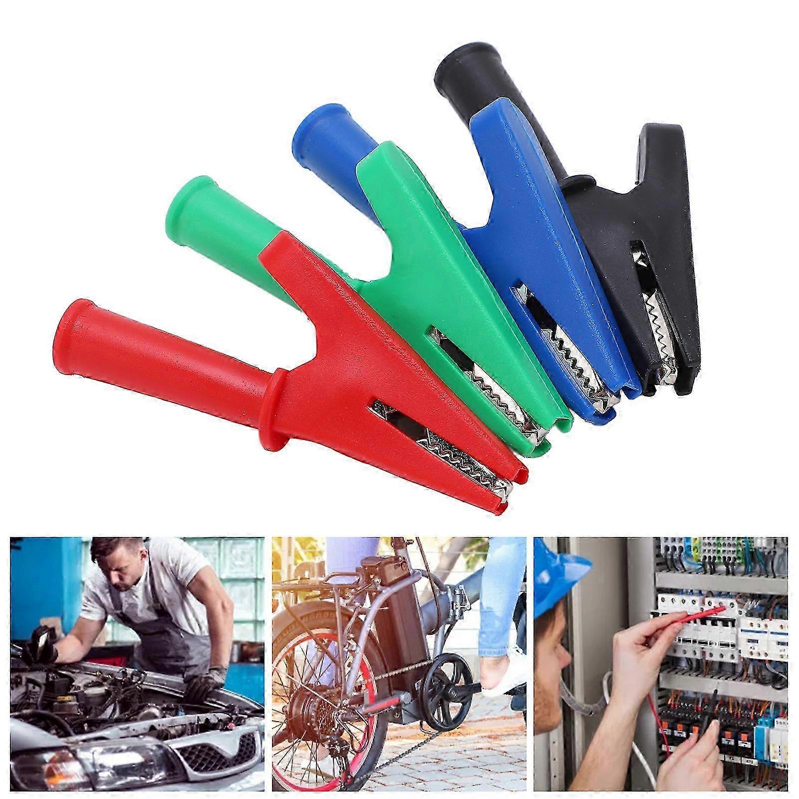20Pcs 10mm Opening Power Test Clamp 4mm Jack Safety Type for Electrical Testing