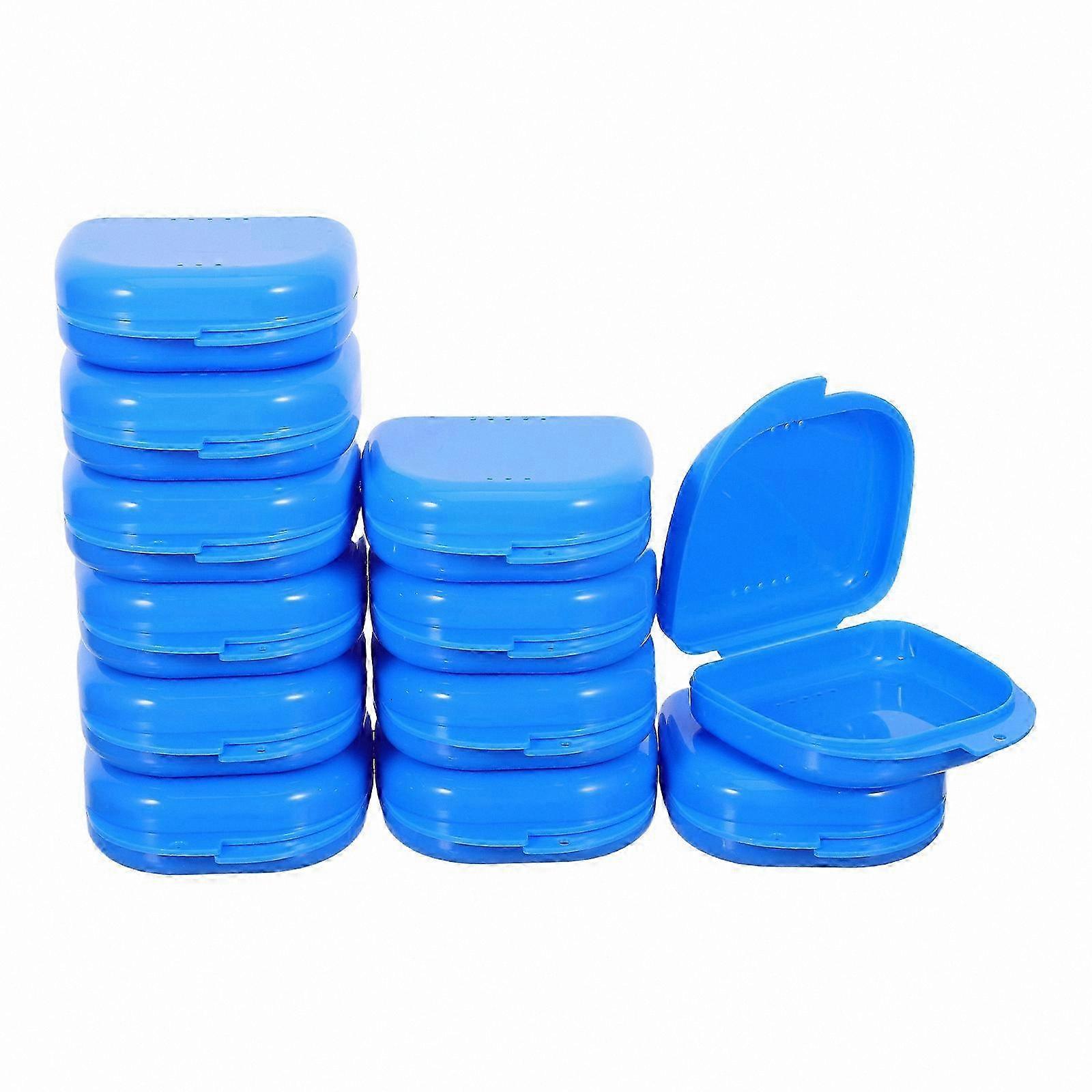 Leakproof Portable Retainer Case Denture Box for 12Pcs Storage