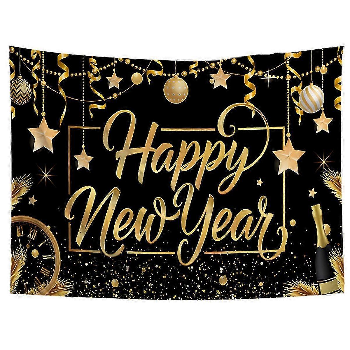 Black Gold Firework Party Backdrop