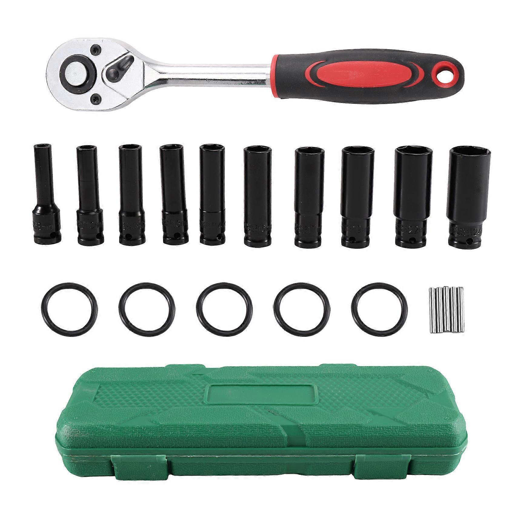 Socket Set Wrench Electrically Extended Hexagonal Socket Auto Repair Combination Set Head Socket Set