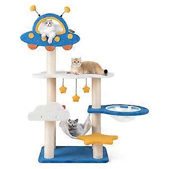Krabpaal - Kattenboom - Krabmeubel - Kattenhuis - Krabton - 124 cm Hoog