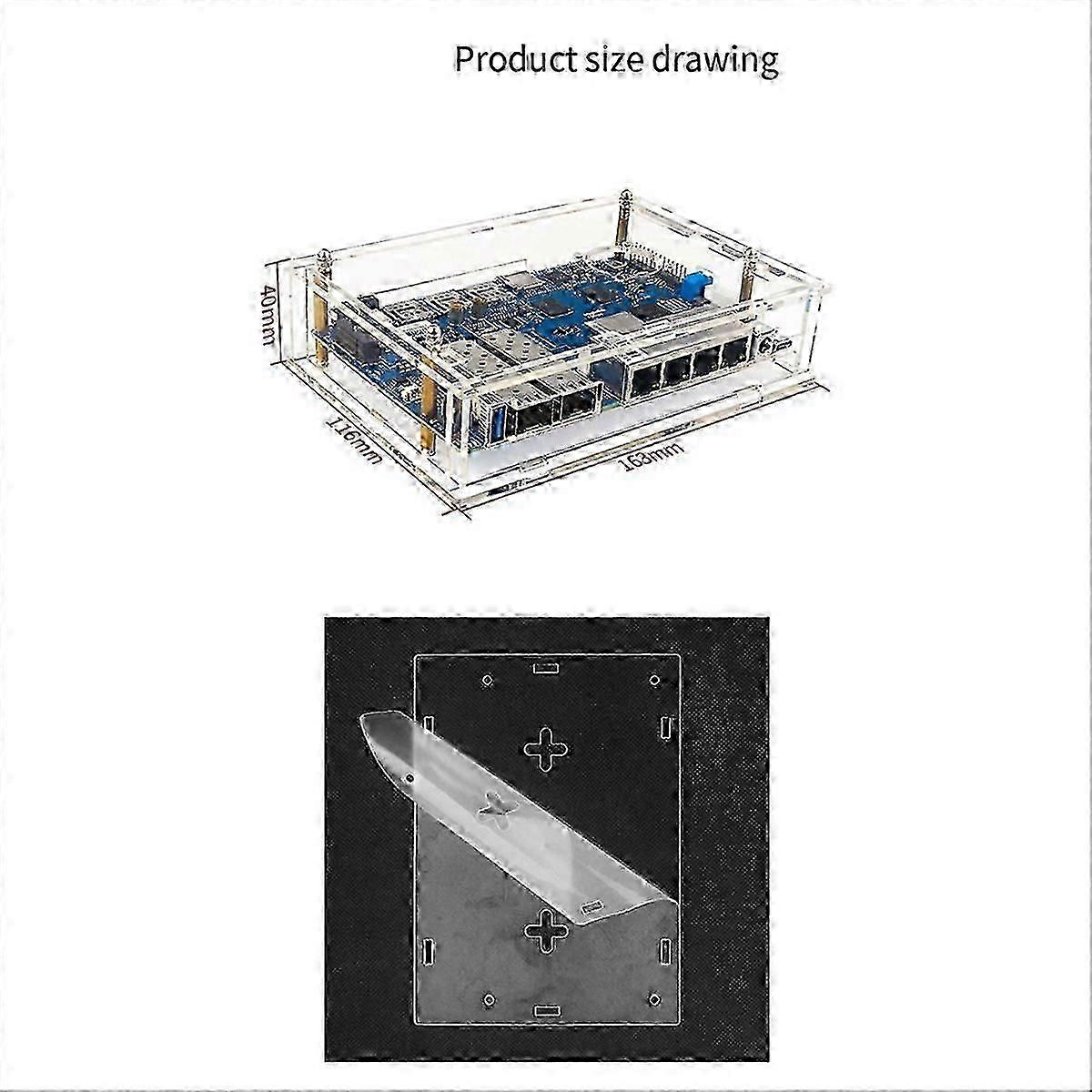 Robust, high-quality protective case compatible with the Banana Pi R4 development board (open source router).