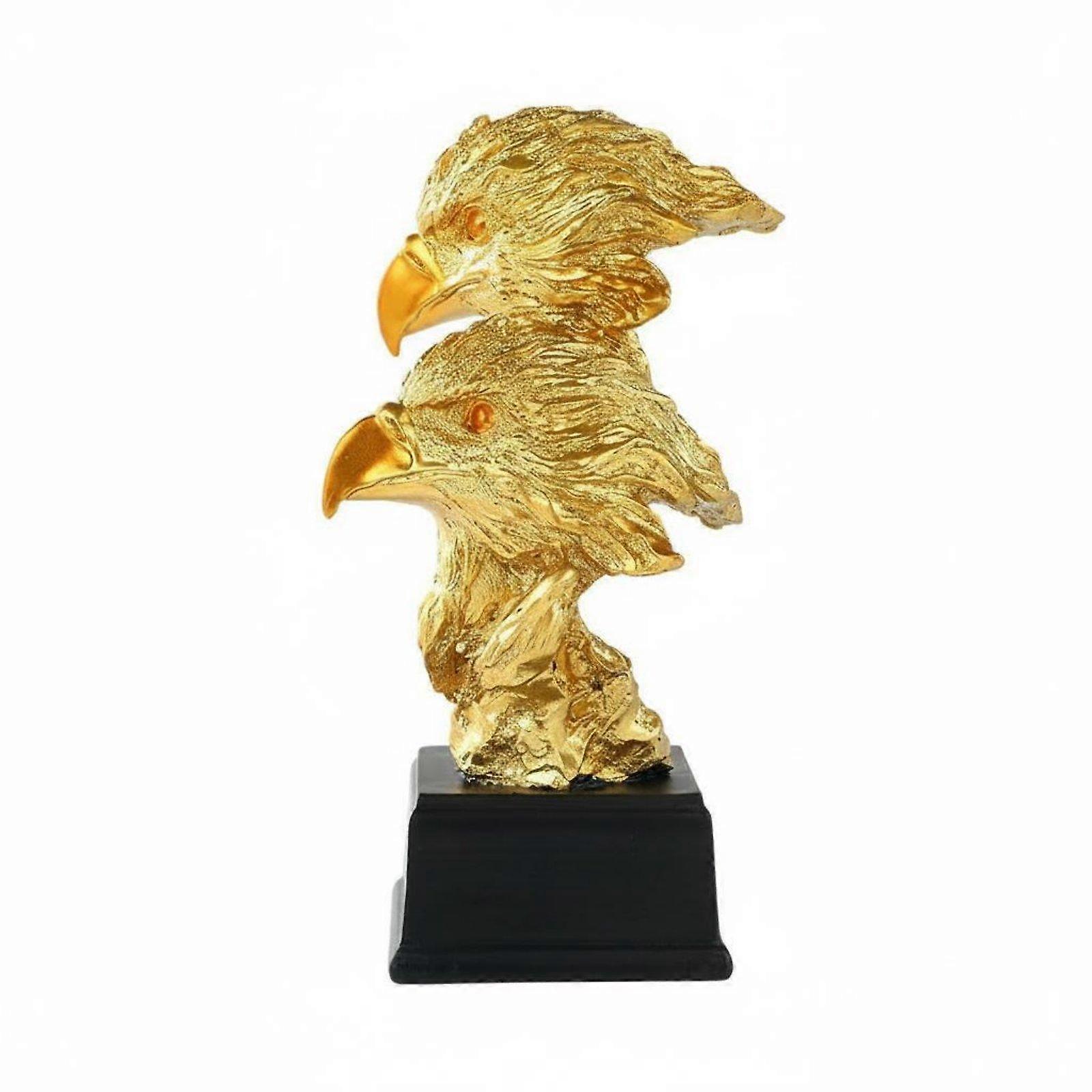 Double-Headed Eagle Statue American Retro Design Resin Eagle Sculpture