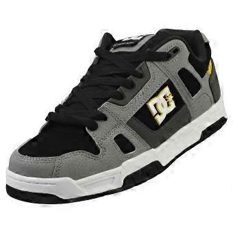 DC Schoenen Stag Heren Skate Trainers in Grijs Geel