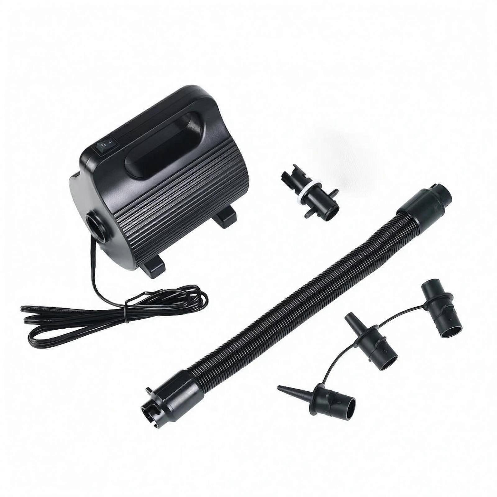 Inflation and Deflation Pump Interchangeable Nozzle Adapters Portable Electric