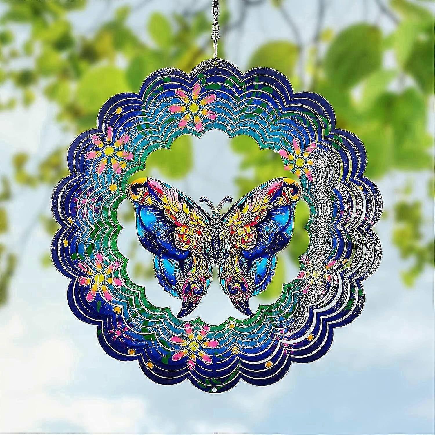 3D Butterfly Garden Wind Spinner