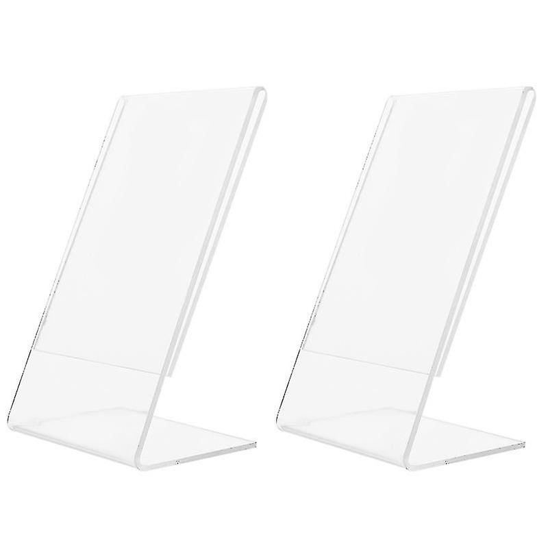 2pcs Acrylic Desktop Picture Frames Transparent Photo Frame Display Racks