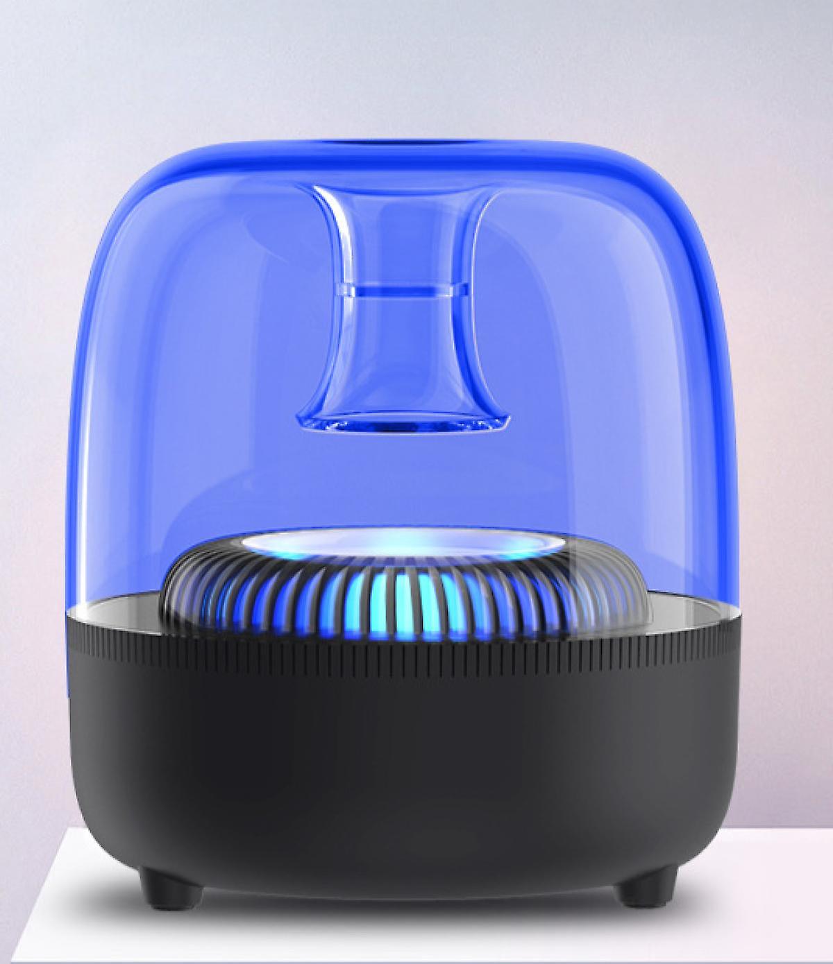 F7 Bluetooth Speaker Transparent Colorful Light  Blue