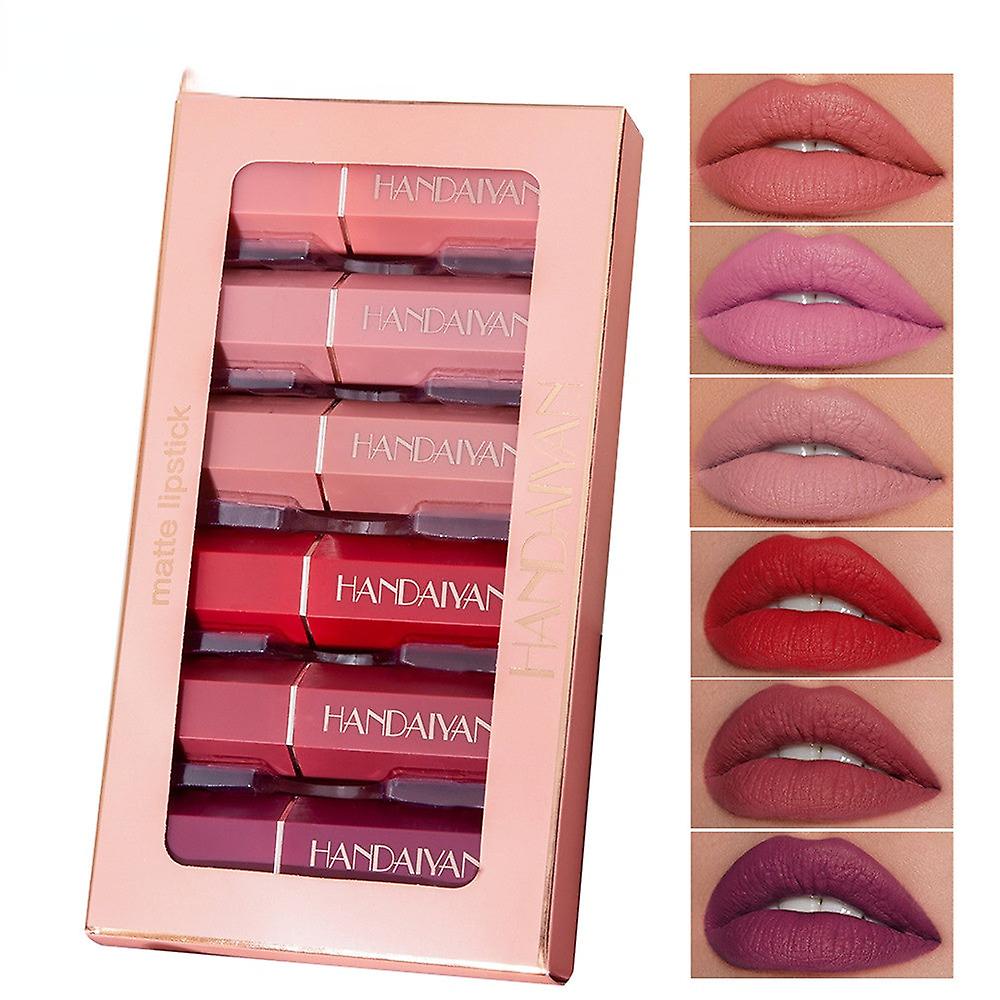 6 Pcs Matte Finish Lipstick Lip Balm Set Batch