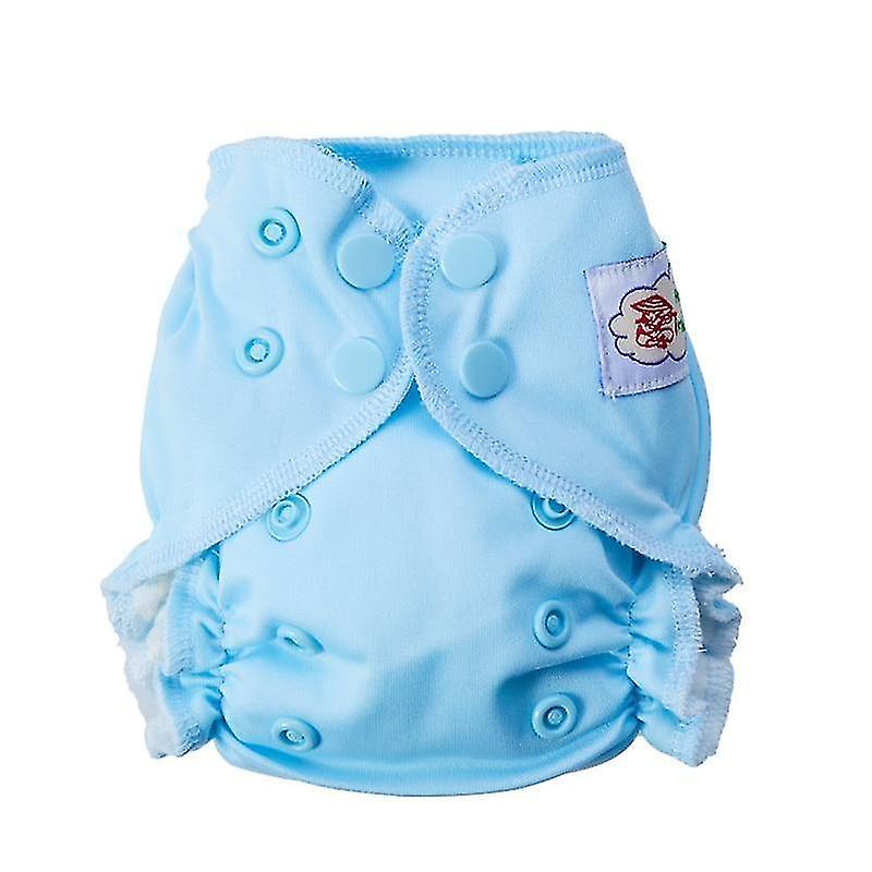 Purple Newborn Tiny Cotton Cloth Diaper Double Gussets Waterproof