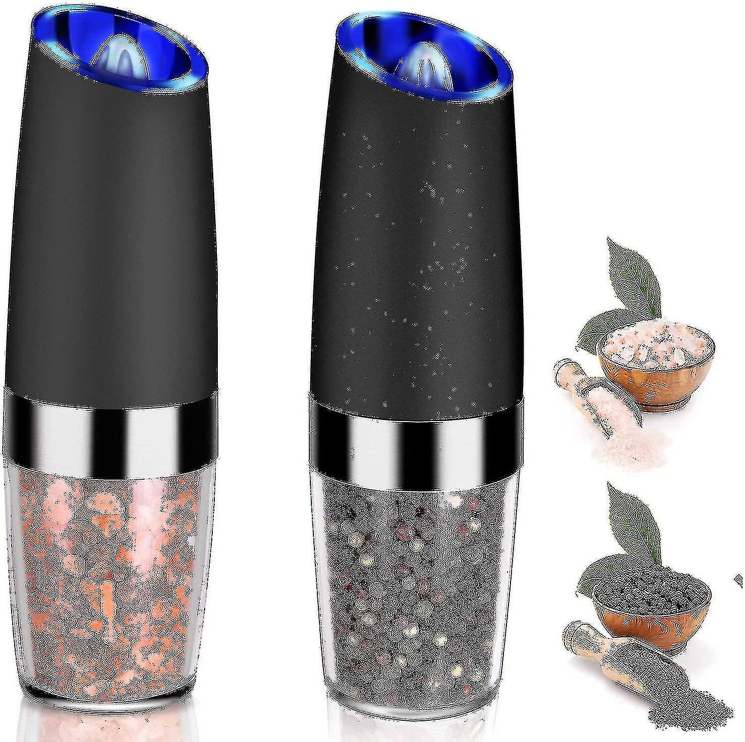 2 Pcs Electric Salt And Grinder Set, Salt Mill,