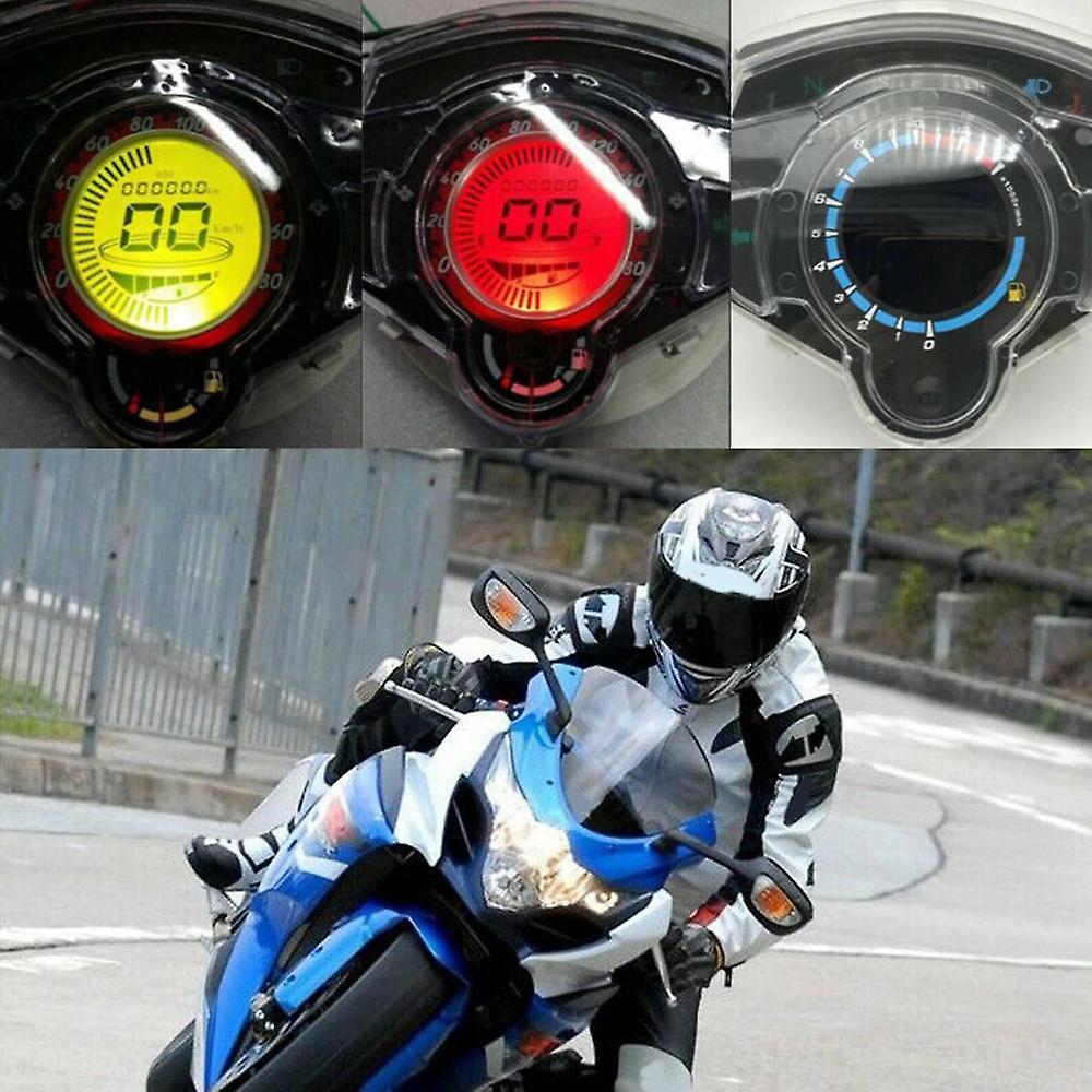 Universal Motorcycle Speedometer Lcd Rpm 14000 Tachometer Meter Digital ...
