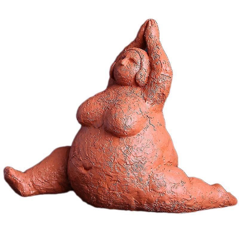 Abstract Fats Girls Figurine Rat Ceramic Craft Home 1e