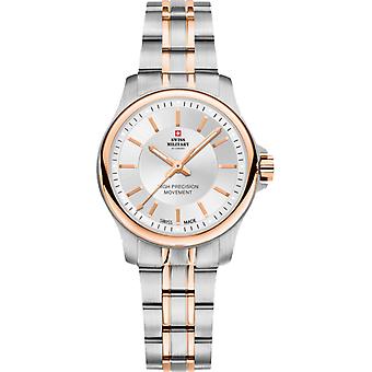 Armbanduhr rund mit Metallarmband Damenuhr Analog Quarz mit Edelstahlarmband SM30201.07