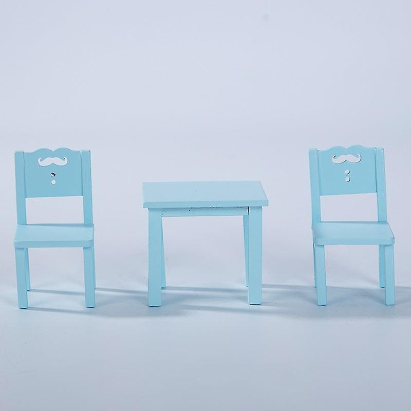Miniature Furniture Toy Dolls House DIY Decoration Accessories Mini Kid Children Tables and Chairs S