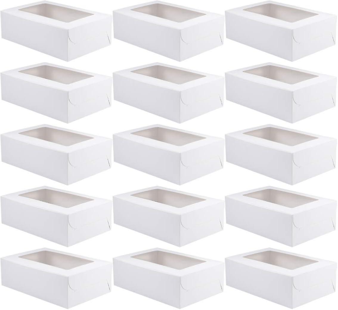 20 Piece Kraft Cupcake Box With Insert Display Bread Box Pastry Container 6 Cavities