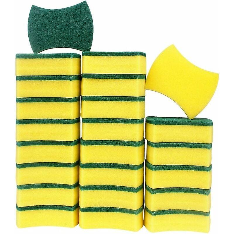 25 Pieces Cleaning Sponge,Double Side Heavy Duty Multi-Purpose Scrubbing Sponge Scrubbing Sponge,Kitchen Sponge,Dimension: 10x8x3cm