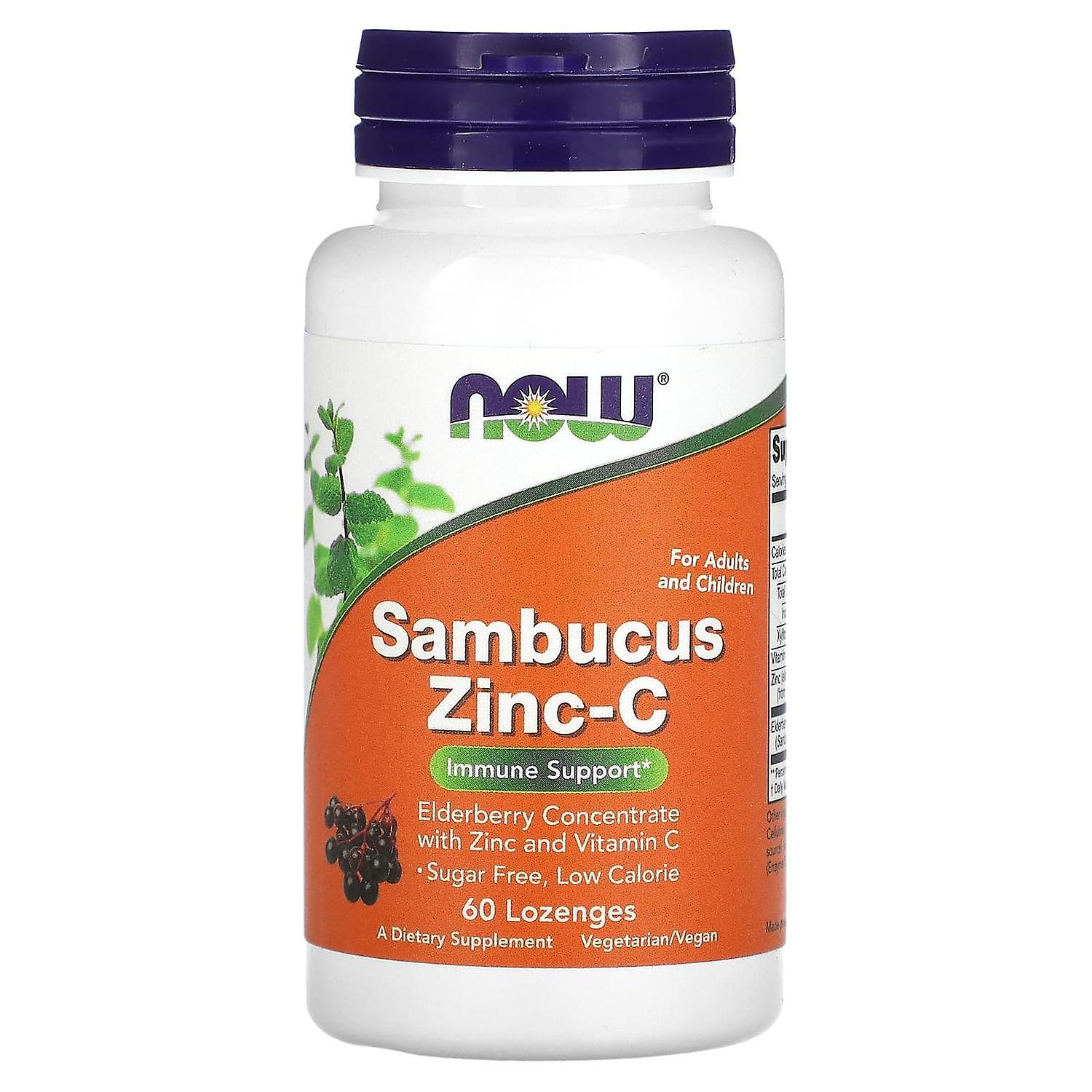 NOW Foods, Sambucus Zinc-C, 60 Lozenges