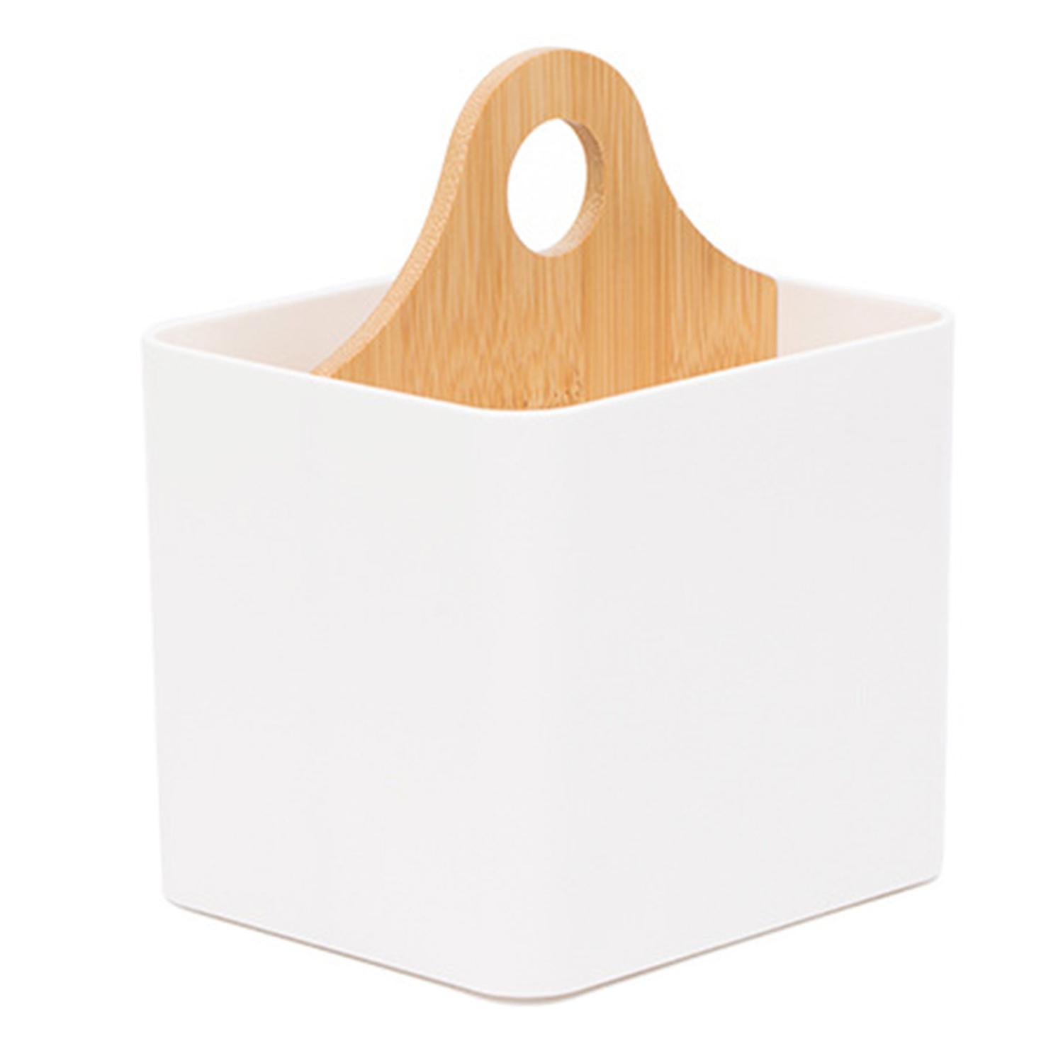 Desk Storage Box Multi-function Detachable Bamboo Wide Application Desk Pencil Holder for Home