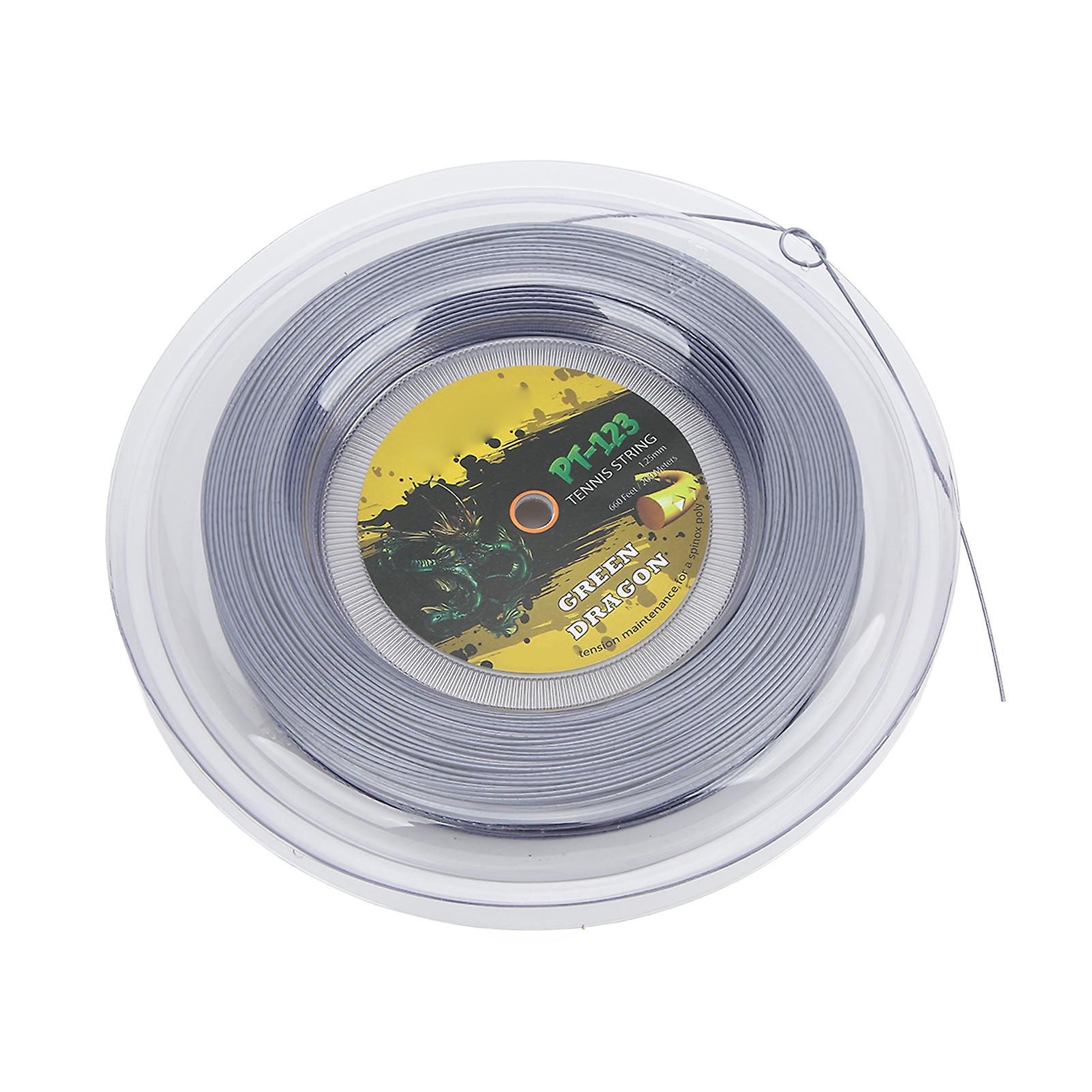 Tennis String 200m Sports Racket String 1.25mm Polyester Racquet Wire Rigid Type for TrainingGray