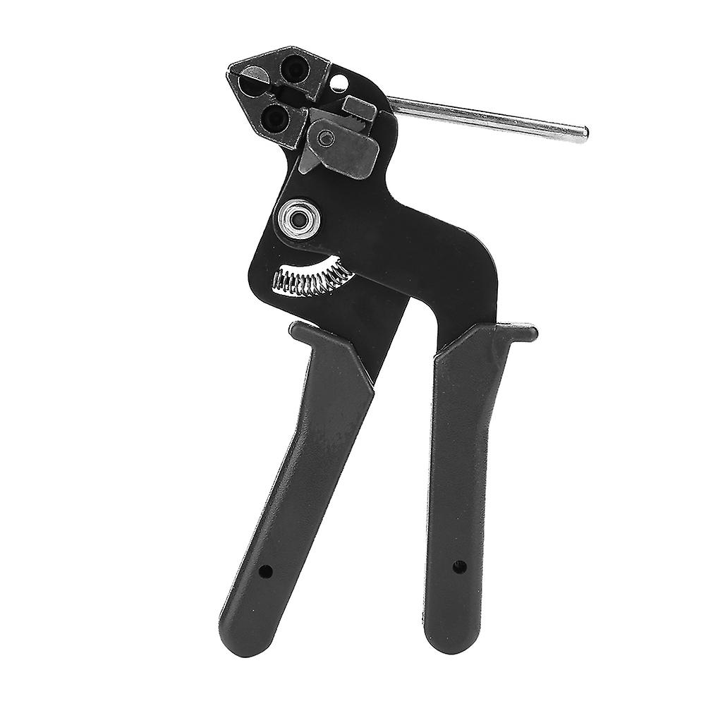 Black Cable Tie Gun Stainless Steel Ties Automatic Tensioner Cutter Tool