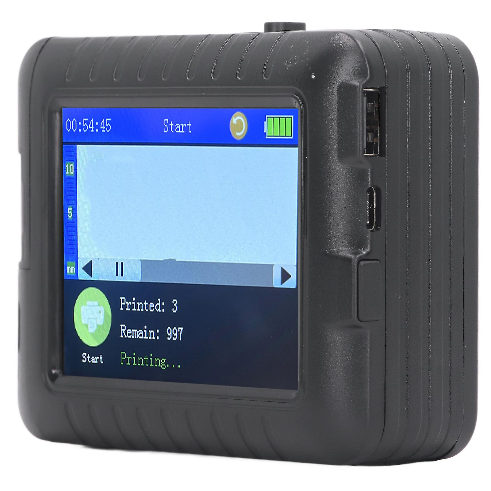 Handheld Inkjet Printer Gun 3.5in Touch Screen Black Ink