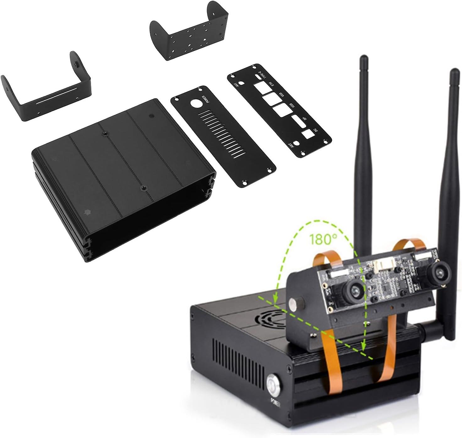 Aluminum Alloy Case for Jetson Orin Mini Computer with Camera Holder, Efficient Cooling, Suitable fo