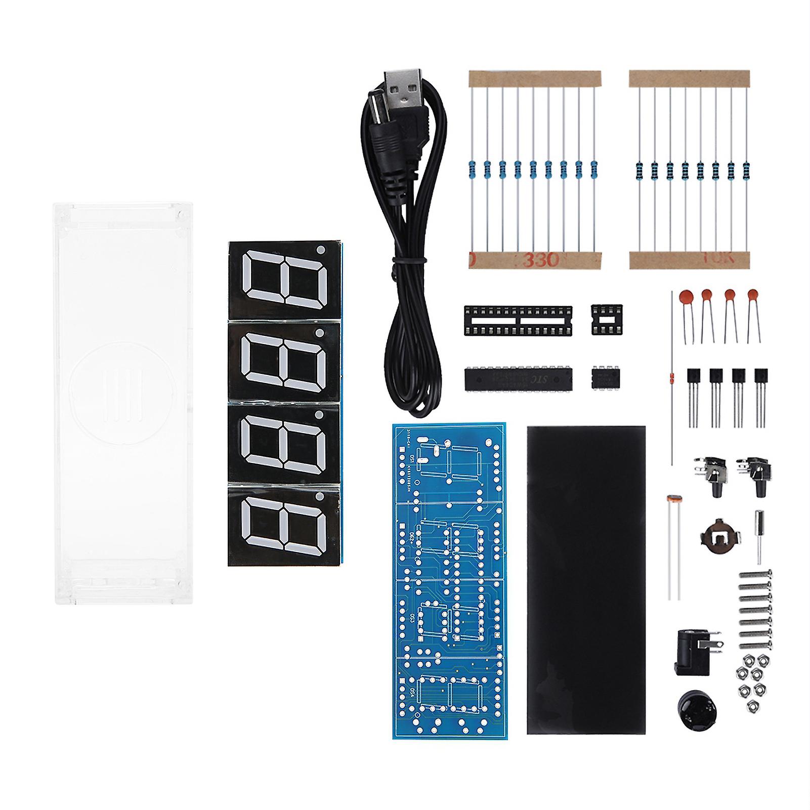 - digit DIY Digital LED Clock Kit Auto Display Time, Display Temperature