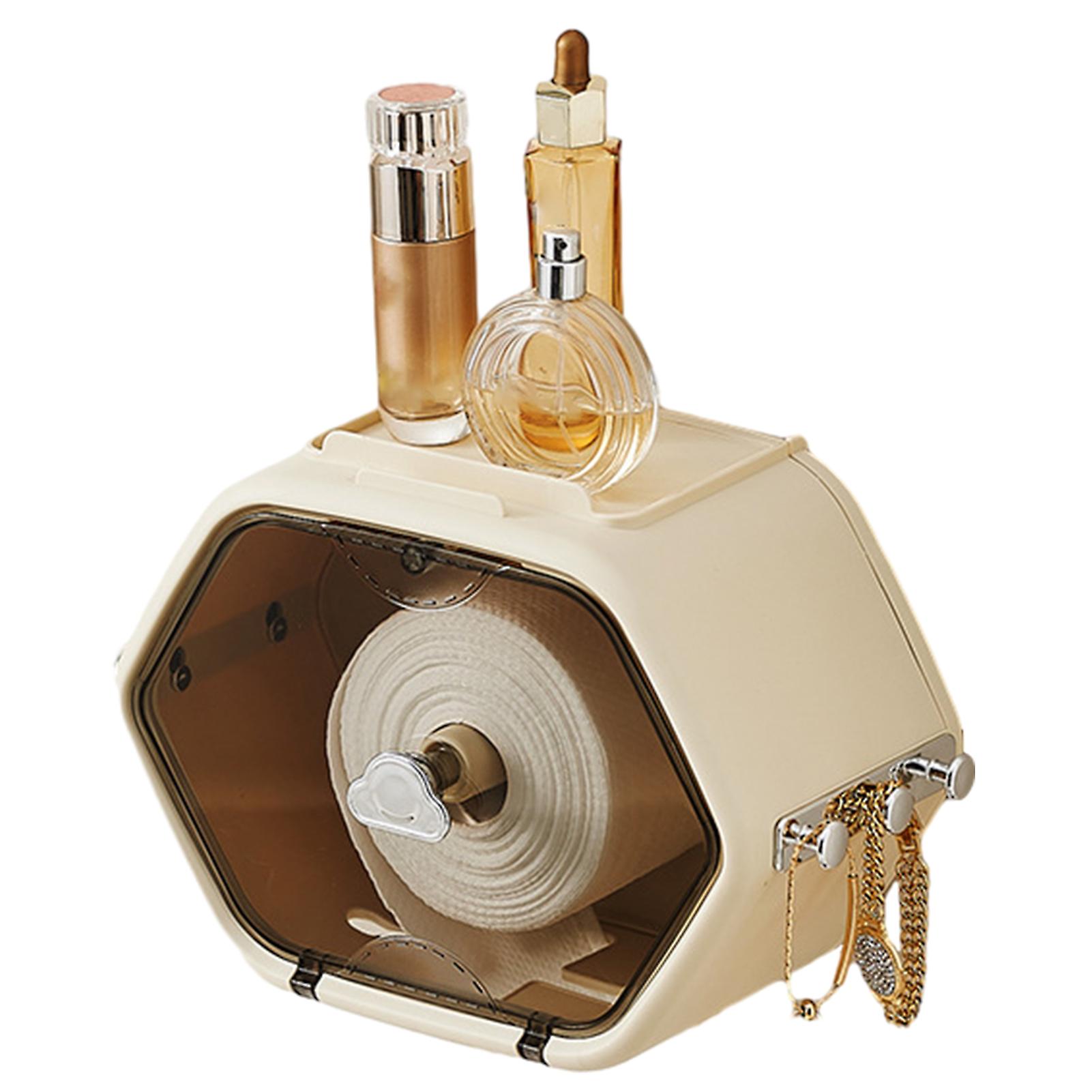 Household Disposable Washcloth Box with Hooks Large Capacity Lavatory Paper Box for Home Use