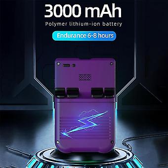 Xu10 Game Console 3.5 Inch Ips Screen 128g Arcade Retro Dual Joystick 3d Game Player Rk3326s 64bit 3000mah Purple
