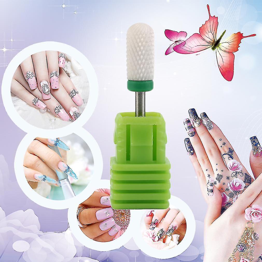 Bald Head Cuspidal Nail Drill Bit Nail Art Ceramic Mounted Point Polish Tool