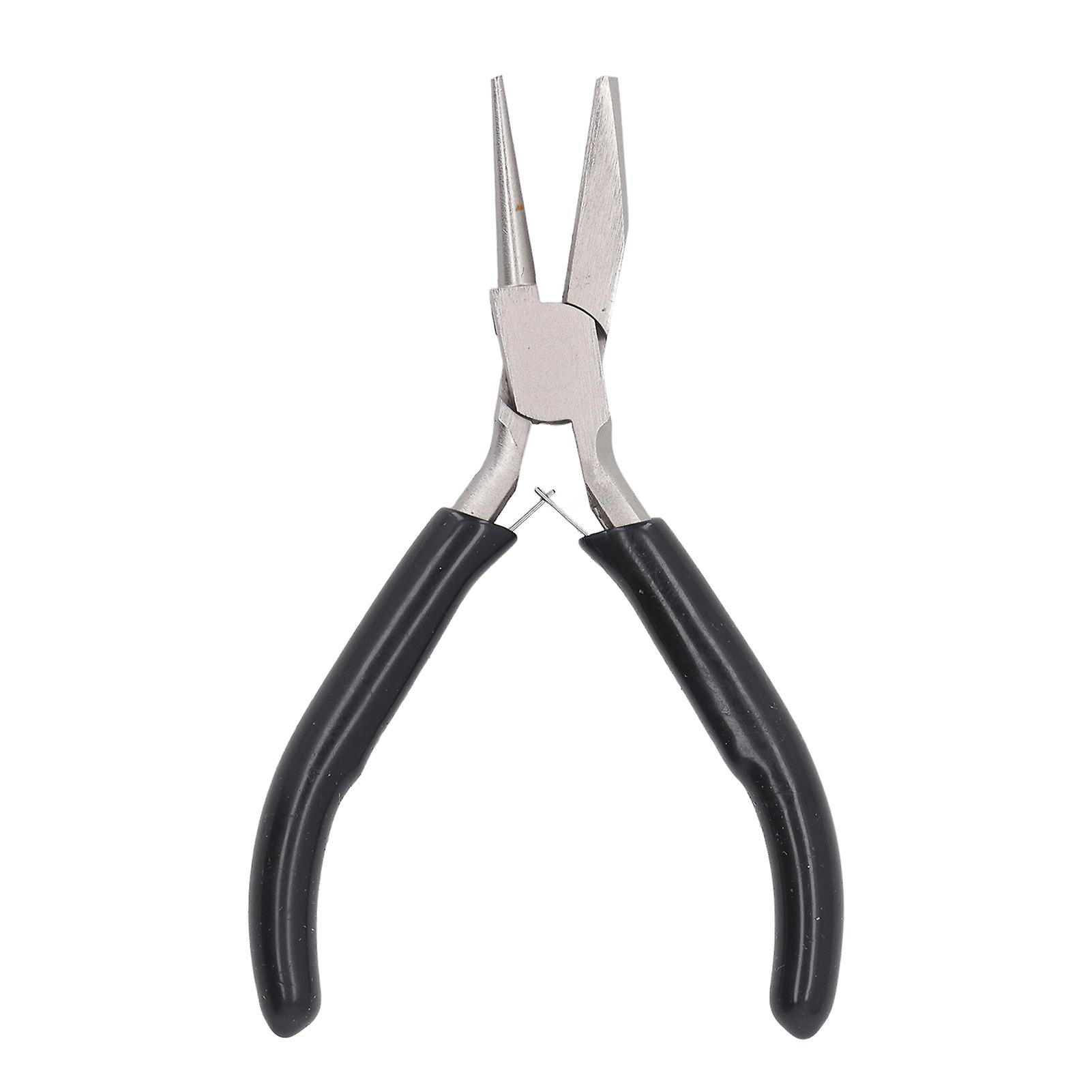 5" Carbon Steel Wire Looping Pliers, Half Concave Round Nose with Non-Slip Handle for DIY Jewelry and Craft Making CE9Q0