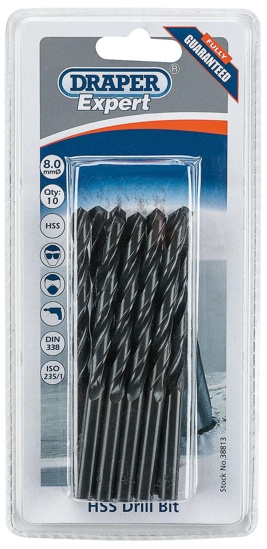 Draper H29MC Expert 8.0mm HSS Drills Card Of 10