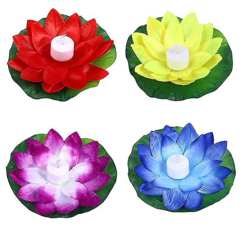 4pcs Floating Lotus Light