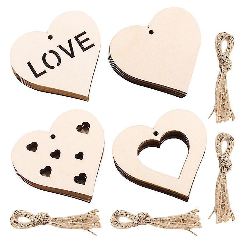 40pcs Wedding Wooden Pendant