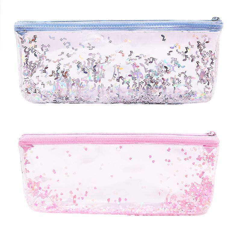 2pcs Sequined Pencil Case