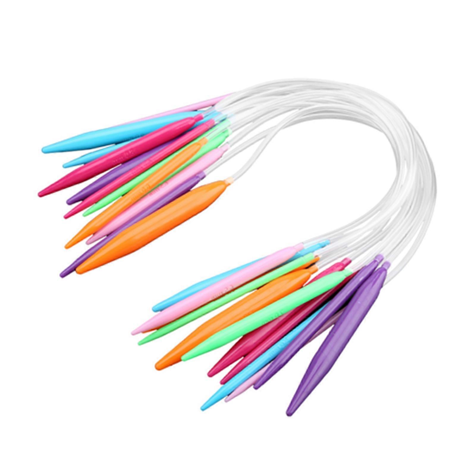 Multicolor Plastic Circular Knitting Needles Kit 12 PCS 40CM
