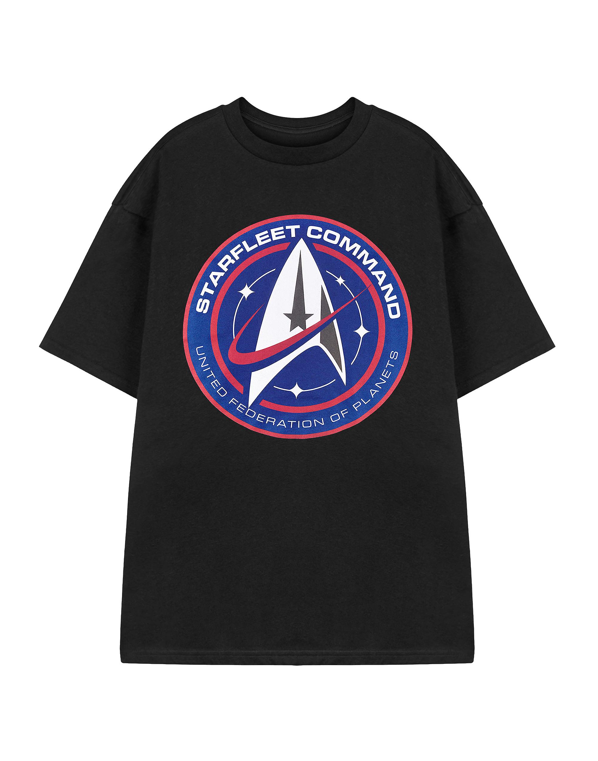 星际迷航男士短袖T恤 黑色 Starfleet Comand