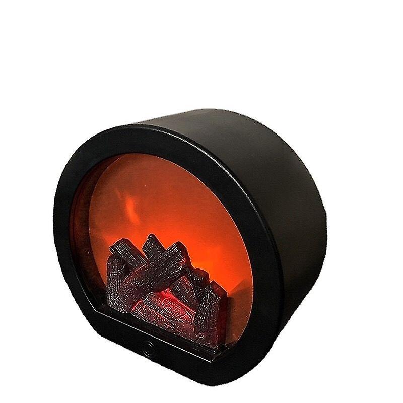 Stylish round touch-sensitive decorative LED decorative charcoal wind lamp 1 pc