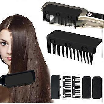 2024 New Flat Iron Comb Attachment Clip On, Flat Iron Hair Straightener Comb Attachment, Comb Attachment for Flat Iron, Professional or Home Use Compa