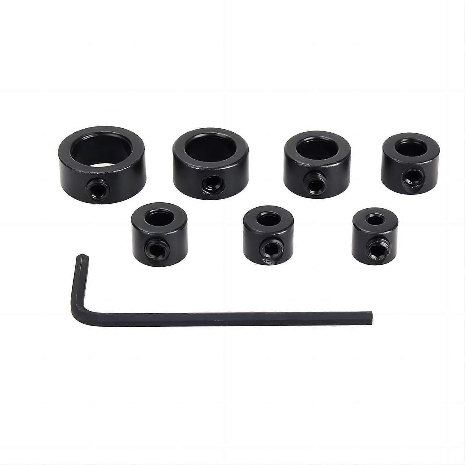 drill bit locating depth stop collar ring positioning hex key 312 mm 8 pcs