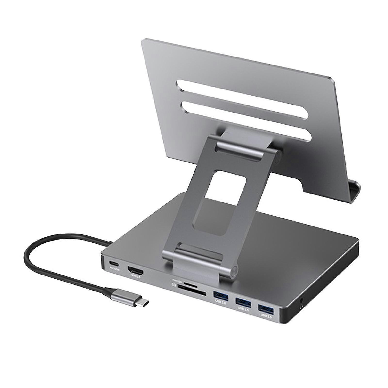 Docking Station Supporto in lega di alluminio per telefono Apparecchiature elettroniche Ufficio 8 in 1