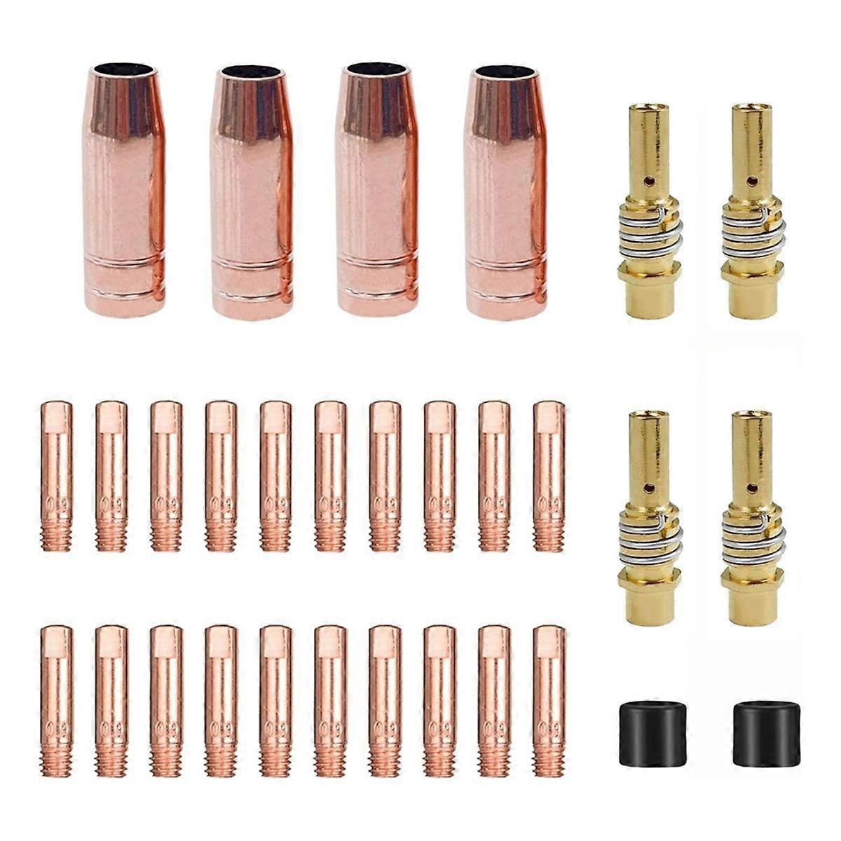 مجموعة ملحقات اللحام Mig 30-Pack MB15 15AK ، نصائح اللحام 0.035 بوصة ، فوهة غاز / حامل طرف
