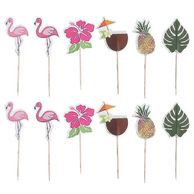 72pcs cake decorations, Hawaiian Cake Topper