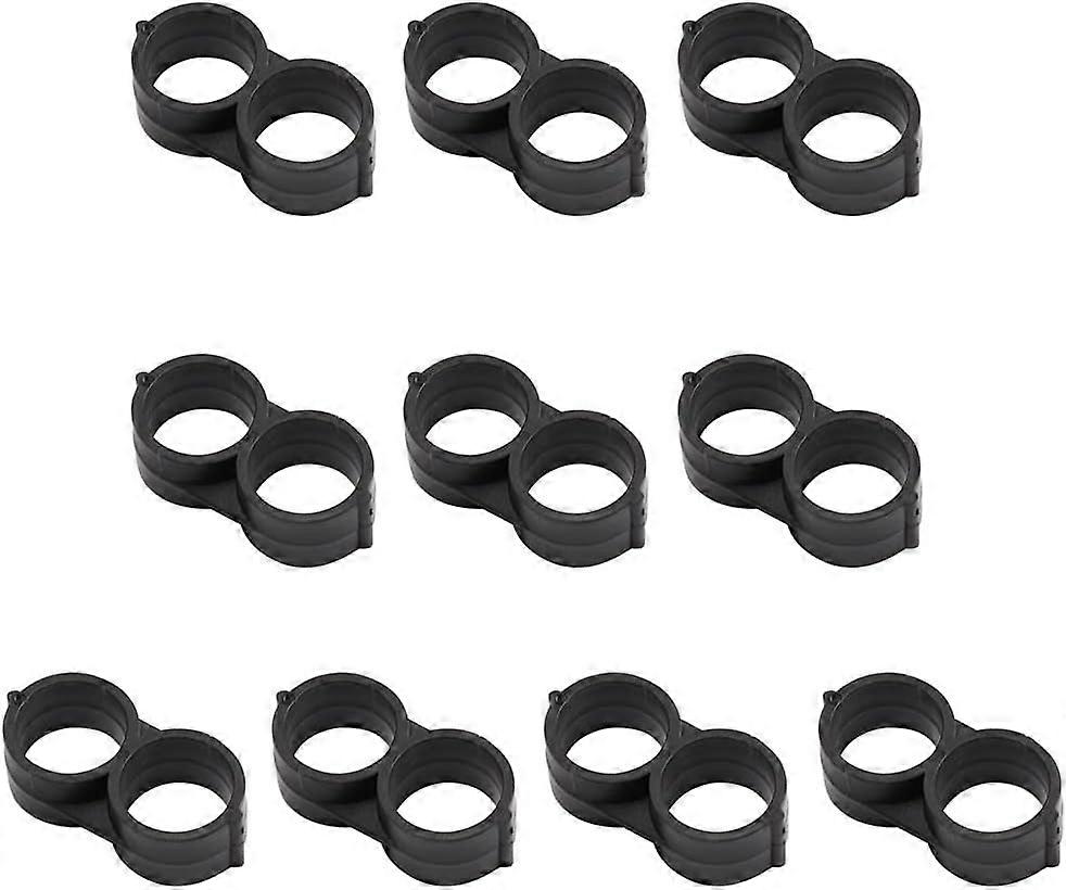 10 Pieces Drip Irrigation Folding Hose Connectors End Plug 16mm Drip Tubing End 1/2" Black
