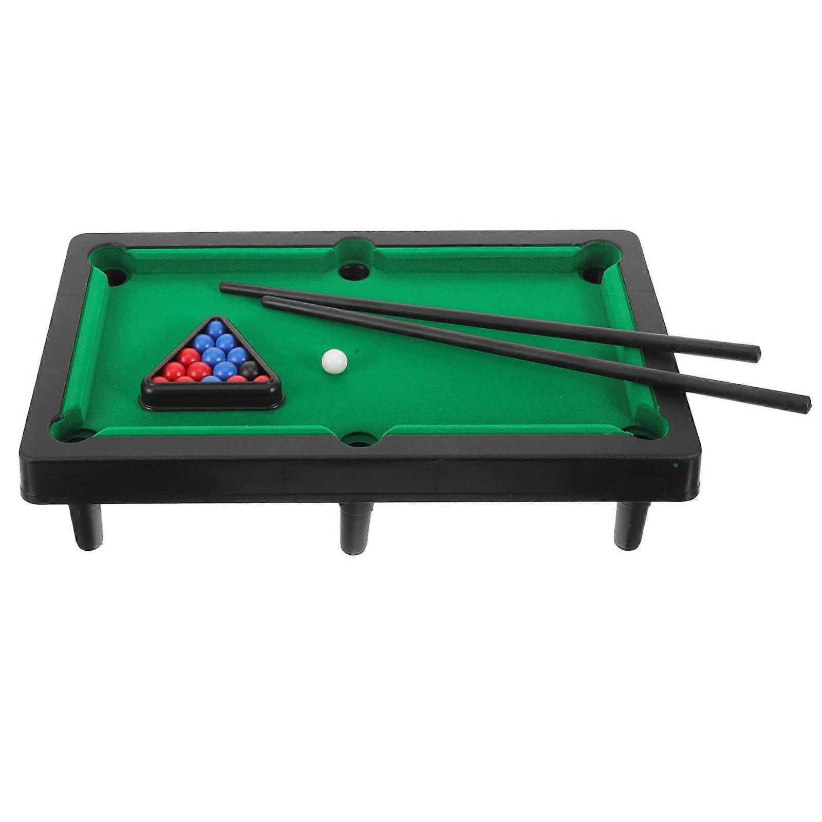 1 Set Desktop Miniature Pool Table Set Mini Billiards Table Plaything Desktop Table Billiard Intelligence Toy