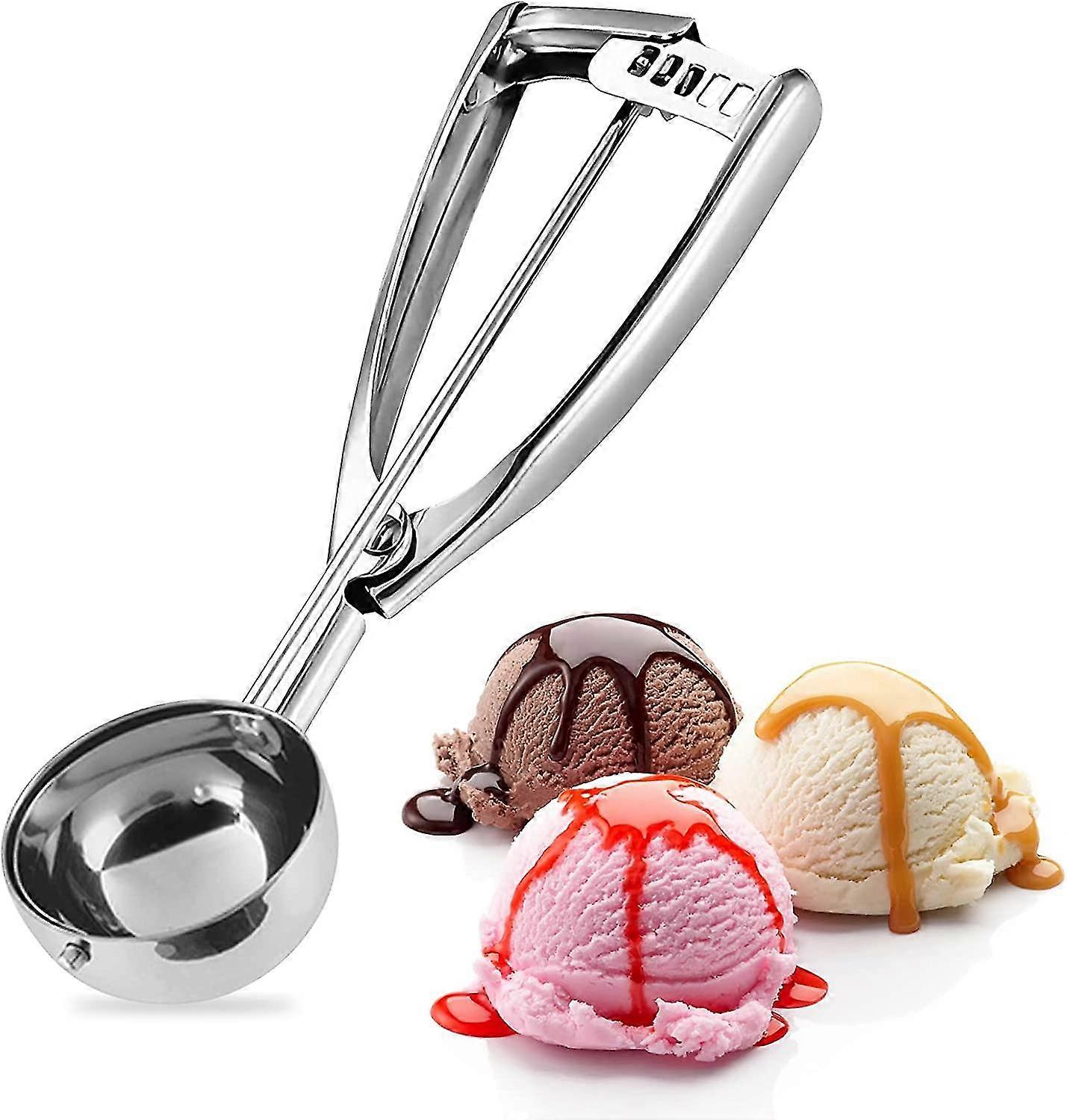 Stainless steel ice cream scoop with simple trigger, ice cream scoop, fruit scoop, tableware