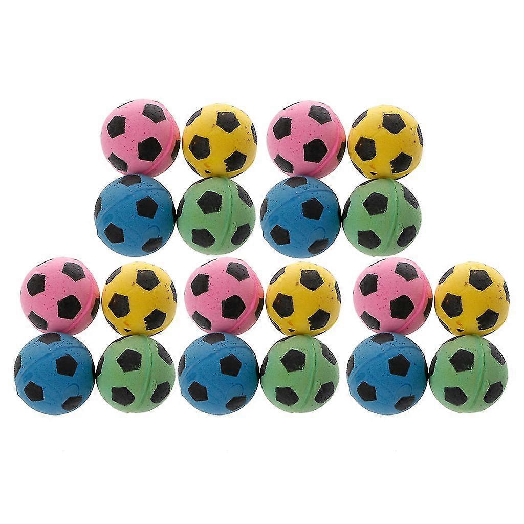 20 Pack Noiseless Cat Soft Foam Soccer Play Ball Cat Scratch Toys