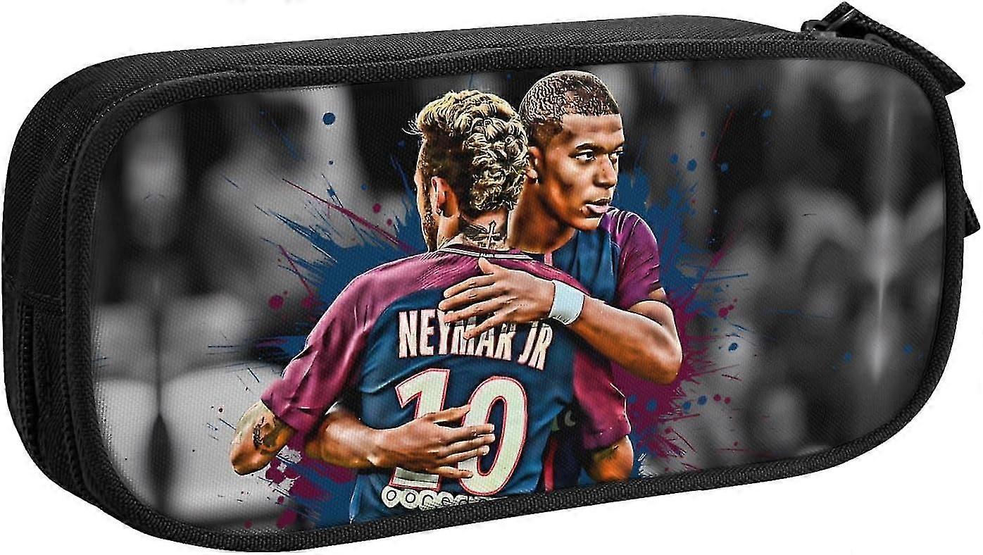 # 7 Mbappe # 10 سعة كبيرة قلم رصاص حالة لمكتب كلية تخزين كبيرة عالية السعة حقيبة حامل حقيبة ماكياج مربع BD-0088