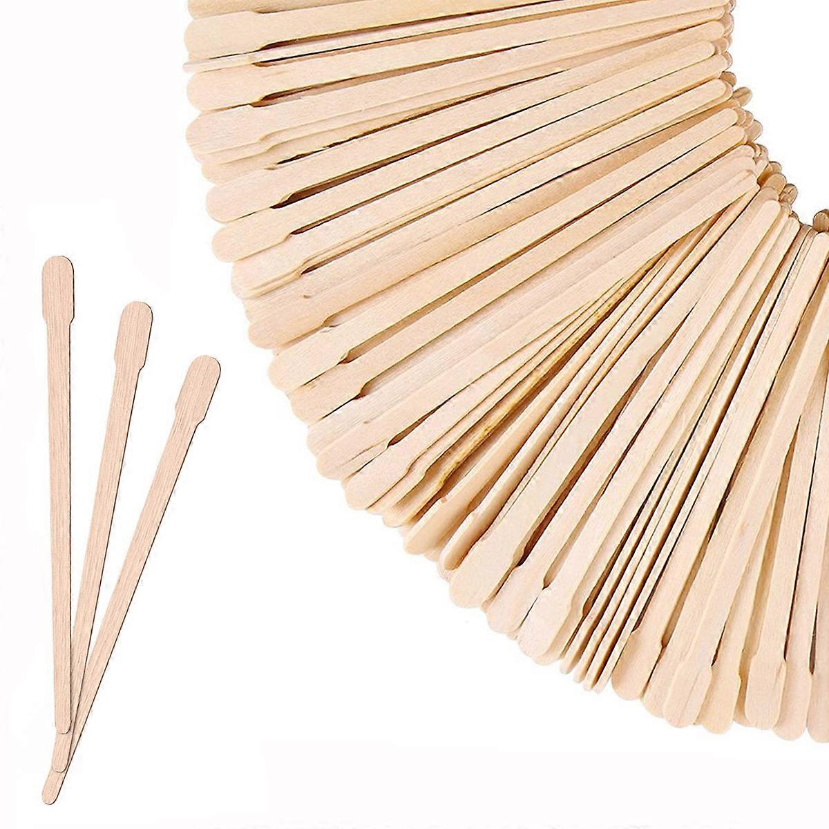 Wooden Wax Sticks - Eyebrow, Lip, Nose Small Waxing Applicator Sticks for Hair Removal and Smooth Skin - Spa and Home Usage